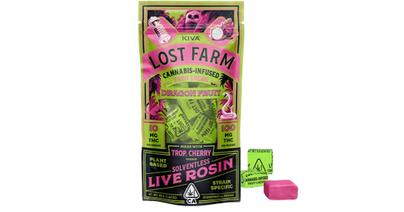 Kiva Confections - Lost Farms - Edibles - Chews - Dragon Fruit/Tropical Cherry - 100MG