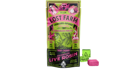 Kiva Confections - Lost Farms - Chews - Dragon Fruit/Tropical Cherry - 100MG Main Image