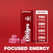 Drops 1:1:1 CBG Cranberry Gummies 20ct
