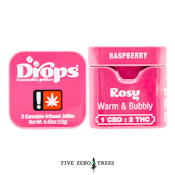 Drops Raspberry CBD 1:2 Gummy Single 100mg
