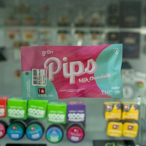 Grön - Milk Chocolate Pips 100mg - Gron