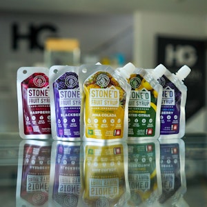 Hapy Kitchen Wholesale - Stoned Syrup Blackberry  250mg 1:1:1 THC:CBD:CBN - Hapy Kitchen