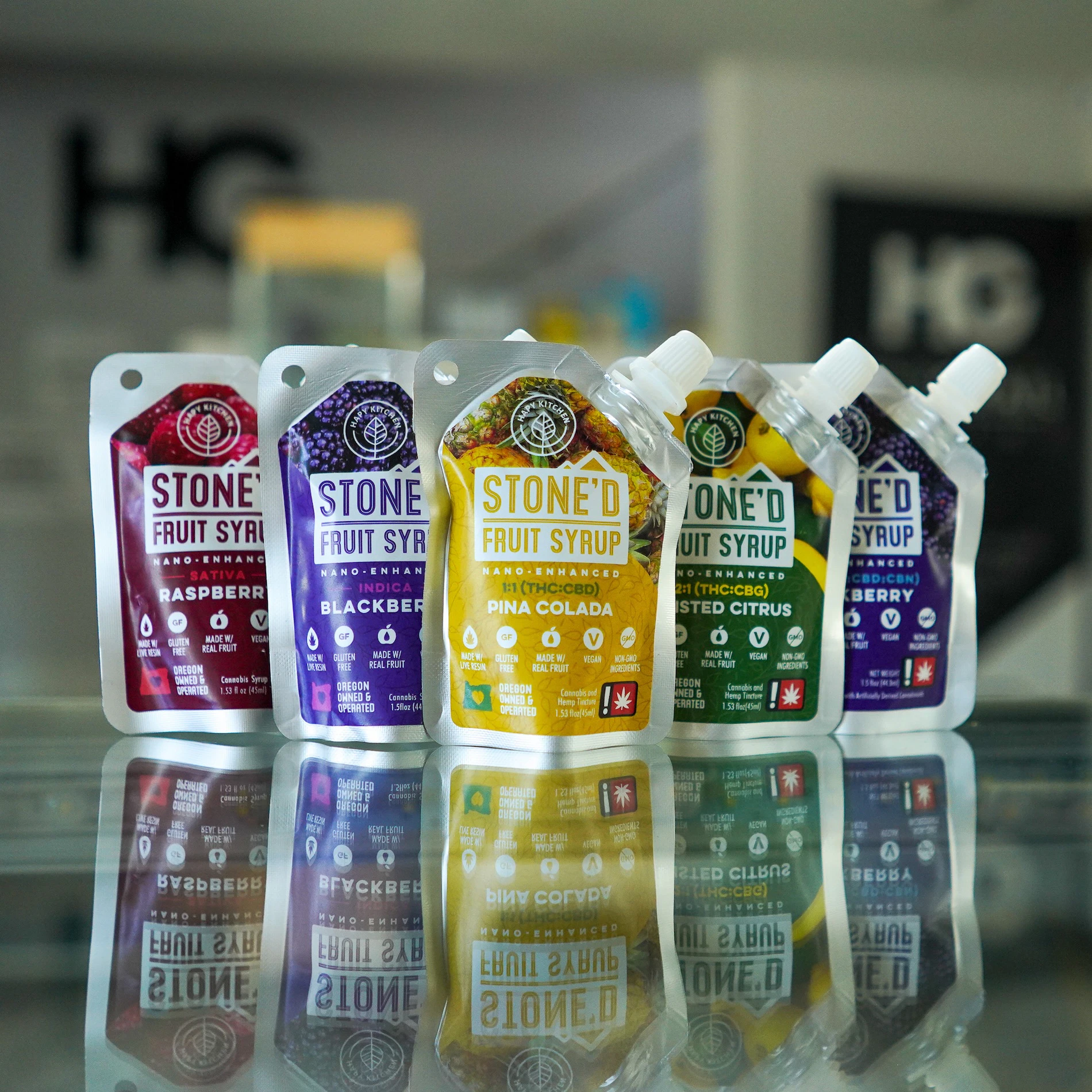 Hapy Kitchen Wholesale - Stoned Syrup Blackberry  250mg 1:1:1 THC:CBD:CBN - Hapy Kitchen Main Image