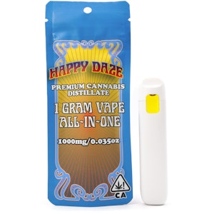 HAPPY DAZE - Apricot Freeze 1g Distillate All In One Cart - Happy Daze