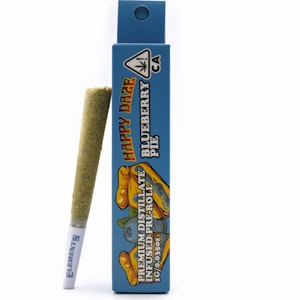 HAPPY DAZE - Blueberry Pie 1g Distillate Infused Pre-Roll - Happy Daze