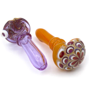 William B Glass - Dot Stack Spoon Pipe - William B Glass