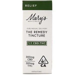 MARY'S MEDICINALS - 1:1 CBD:THC The Remedy Relief 600mg Tincture - Mary's Medicinals