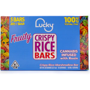 Lucky Family Brands - Fruity 100mg Rosin Infused Crispy Rice Bar - Lucky Family Brands