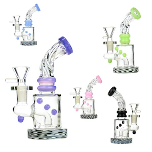 LA Wholesale Kings - 5.5" Wig Wag Base Bong with 14mm Male Bowl