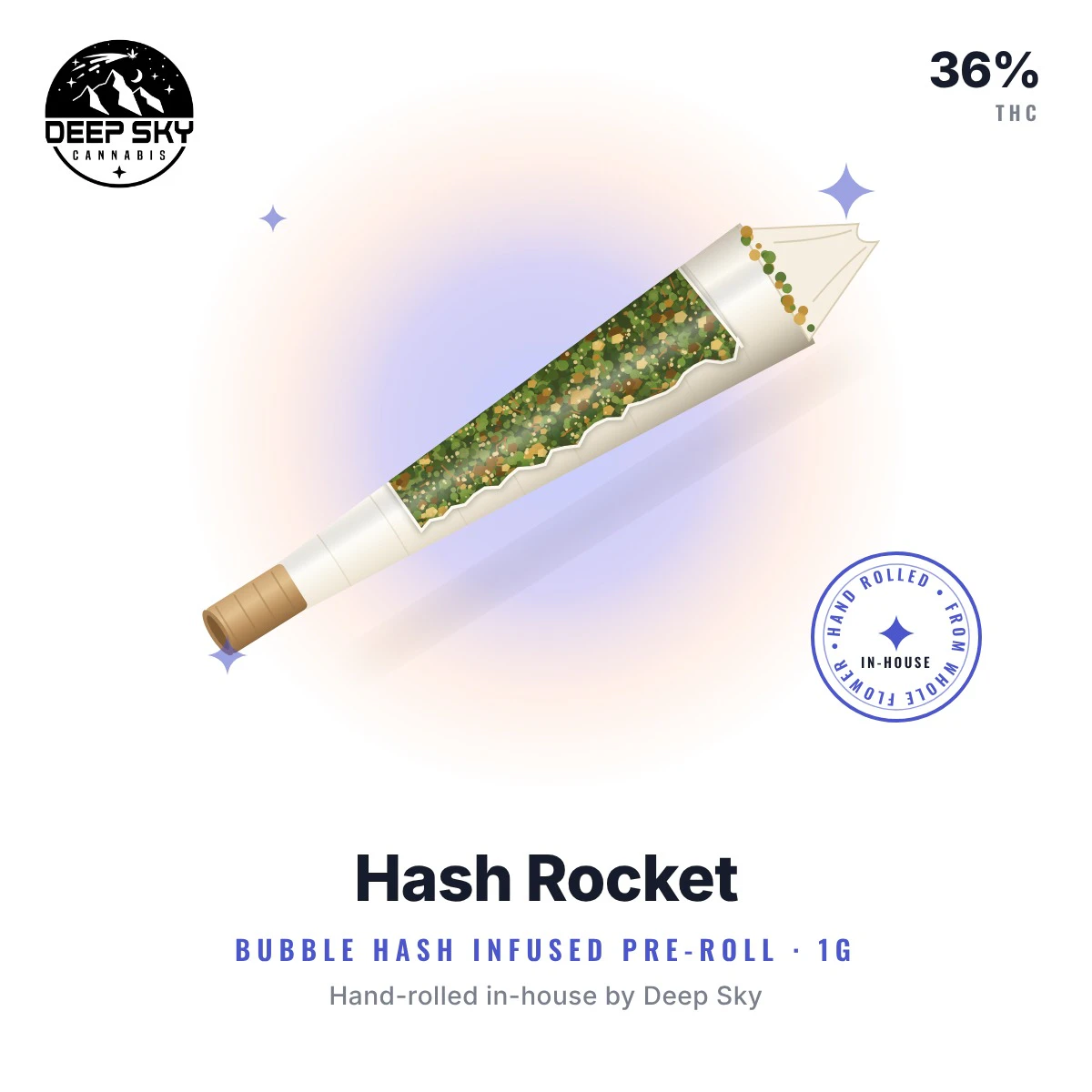 Deep Sky Cannabis LLC - HASH ROCKET - Hash infused - PREROLL - 1G Main Image