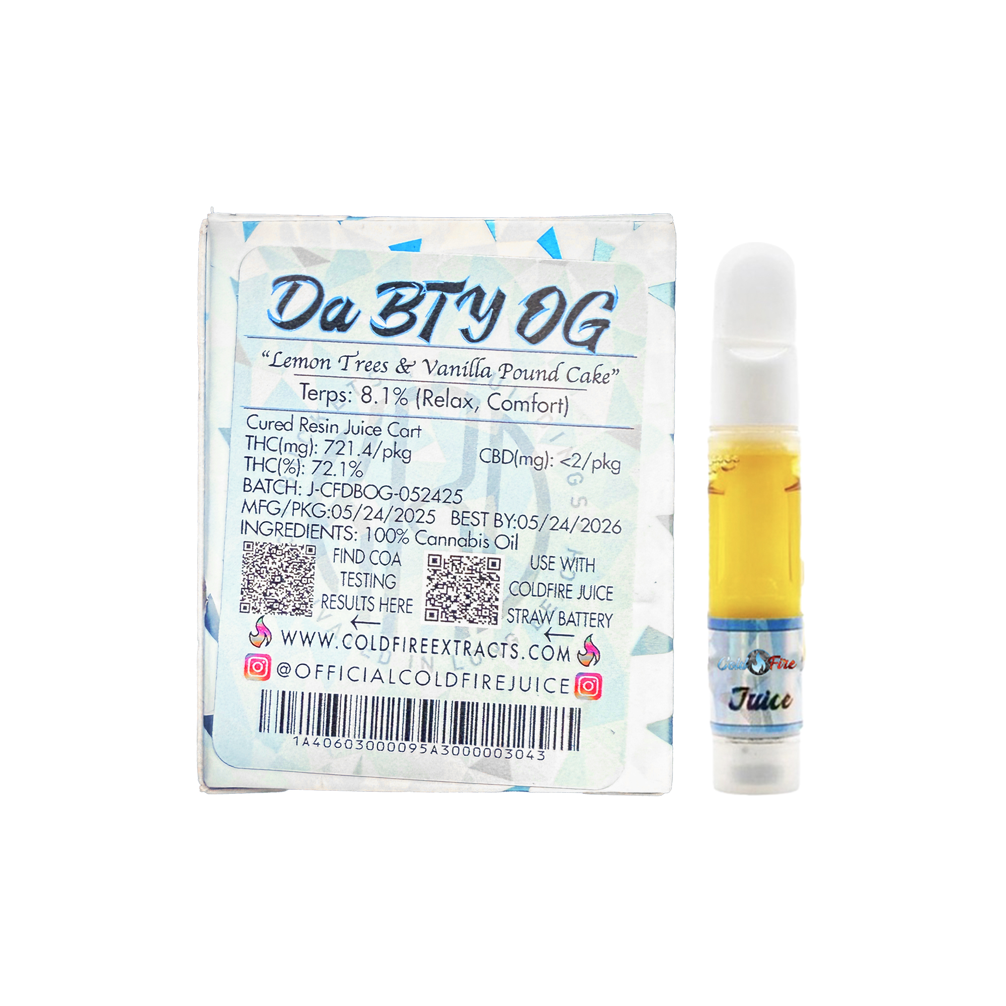 ColdFire x KRD Da BTY OG Cured Juice Cart 1.0g