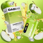 Dabwoods - AIO - DabBar - Sour Apple Twist Liquid Live Diamonds Vape Pod - 1G
