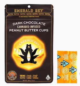 Emerald Sky - Emerald Sky Sativa 10mg Dark Chocolate Peanut Butter Cups 10pk
