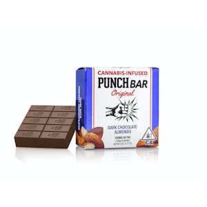 Punch Edibles - Punch Edibles Dark Chocolate Almonds Punch Bar 100mg