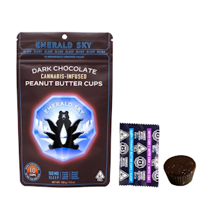 Emerald Sky - Peanut Butter Cups (Sleep) (I) | 10mg 10pk Dark Chocolate  | Emerald Sky