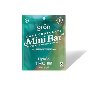 GRON - Dark Chocolate Mini Bar w/ Jacobsen Sea Salt | 100mg (THC)