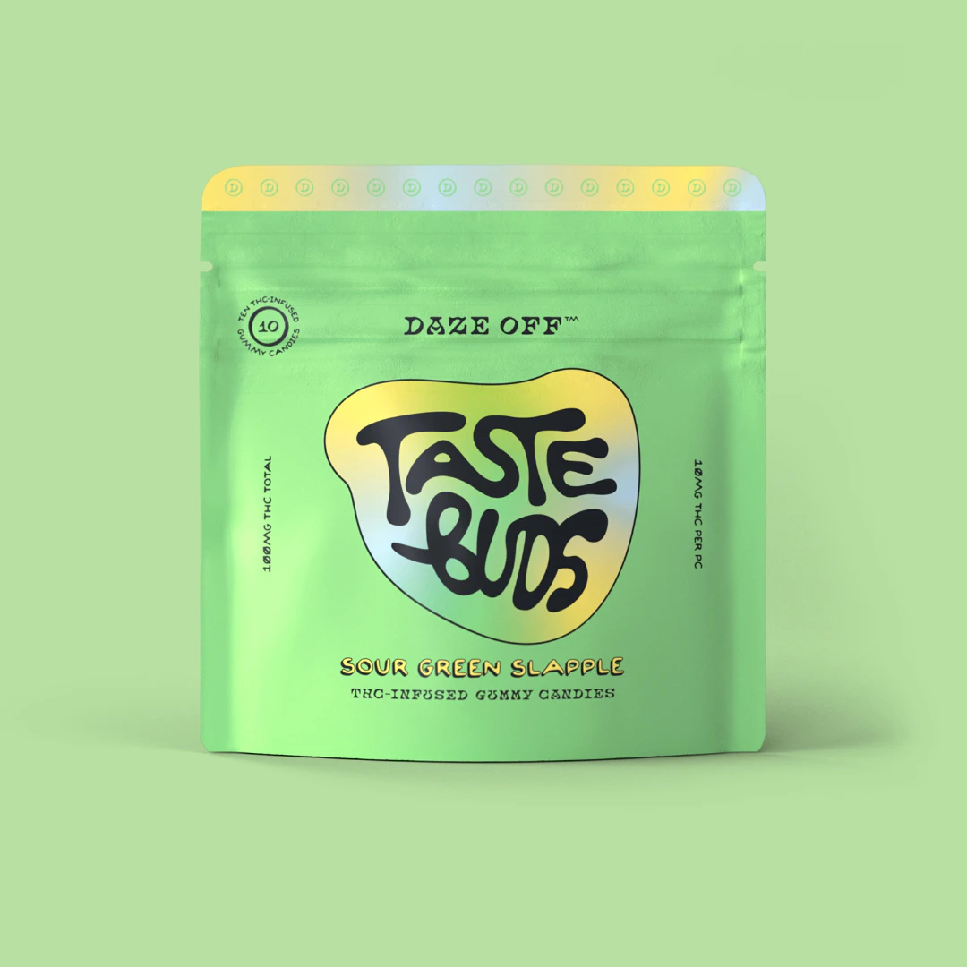 Daze Off - Sour Green Slapple 10pk Gummies - 100mg Main Image