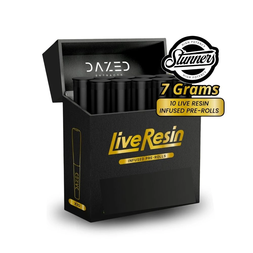 DAZED - Purple Haze 10pk Stunners Live Resin Infused Prerolls (7g total/.7g each) - DAZED Main Image