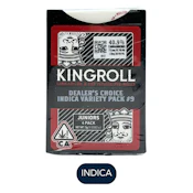 KingRoll - Juniors - Variety Indica Mix #9 - Infused Preroll Pack - 4pk - 3.0g
