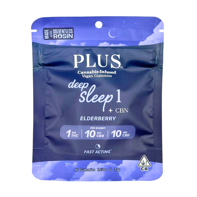 PLUS™️ Products - Plus - Sleep - Elderberry - 10:10:10 THC/CBN/CBD - Gummies - 10pk - 100mg Main Image