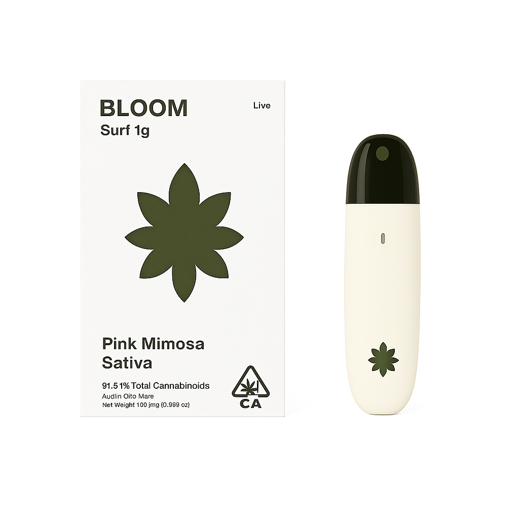 【美品】 february6 Bloomin'! 国内プロモ12inc Bloom | Pink Mimosa Live Surf All-in-One - 1g Vape - Hous