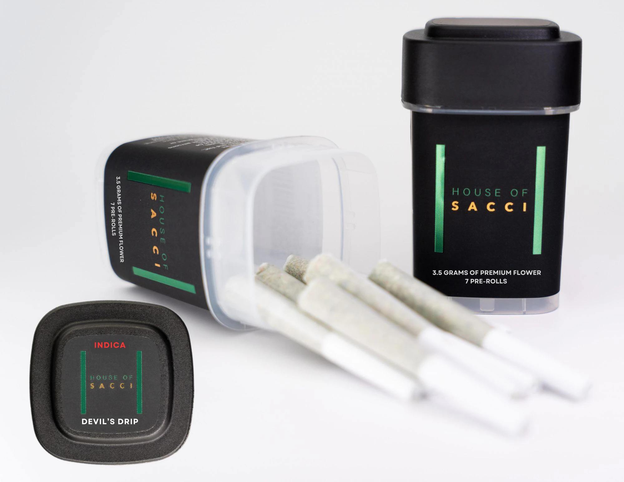 House of Sacci - Devil's Drip | Pre-rolls | 0.5g 7-Pack | House of Sacci Main Image