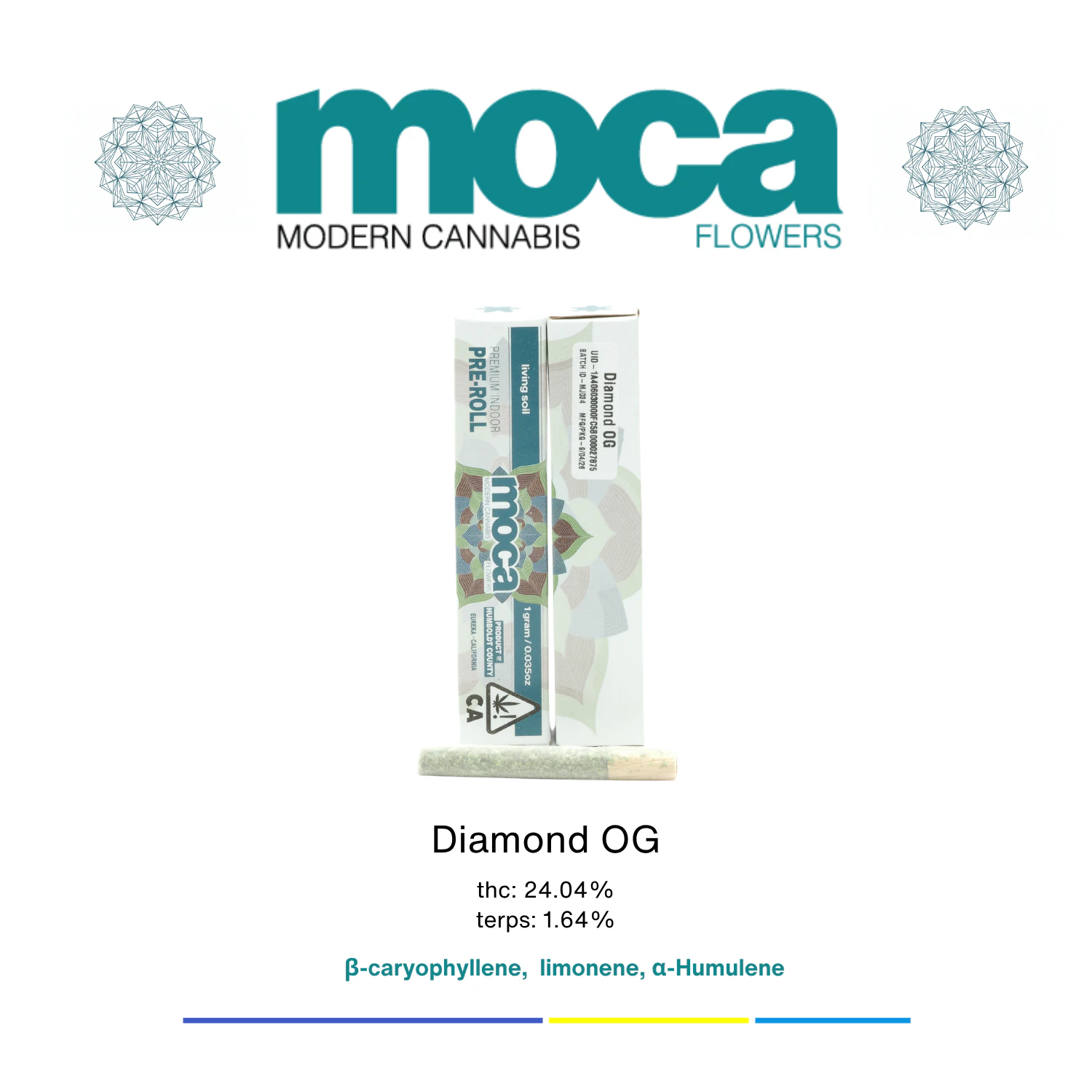 MOCA Joints - MOCA Joints - 1g Pre-Roll - Diamond OG Main Image