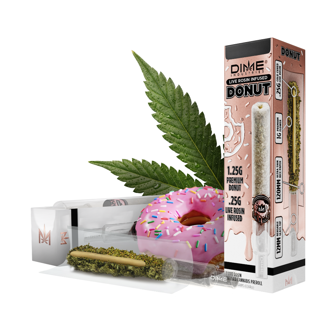 Dime Industries | Bubblegum Runtz x Canal St. Runtz | Donut | Live Rosin Infused Pre-Roll | 1.5g