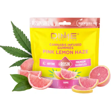 Dime Industries - Dime Industries | Pink Lemon Haze | Rosin Line | Fruit Gummies | 10pk | 100mg Main Image