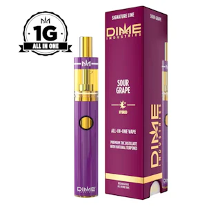 DIME INDUSTRIES - Dime Industries | Sour Grape | All-In-One Rechargeable Vape | 1g