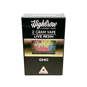 Highbrow - Disposable Vape | GMO | LIVE RESIN | 2g