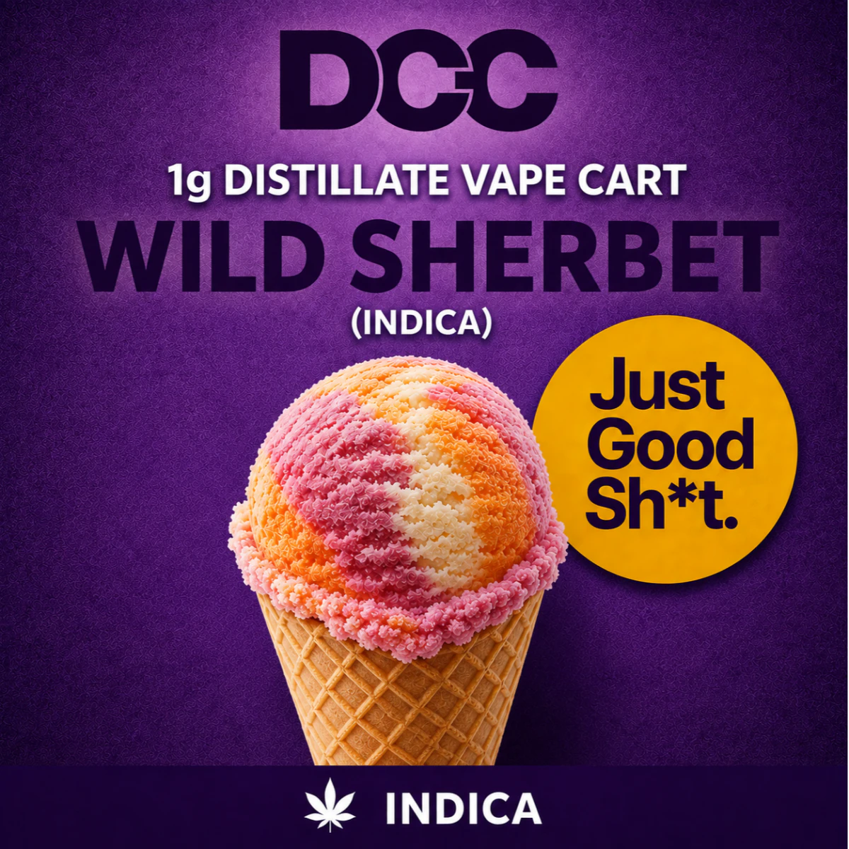 DCC - Wild Sherbet | 1g Distillate Vape Cart | TAX INCLD Main Image