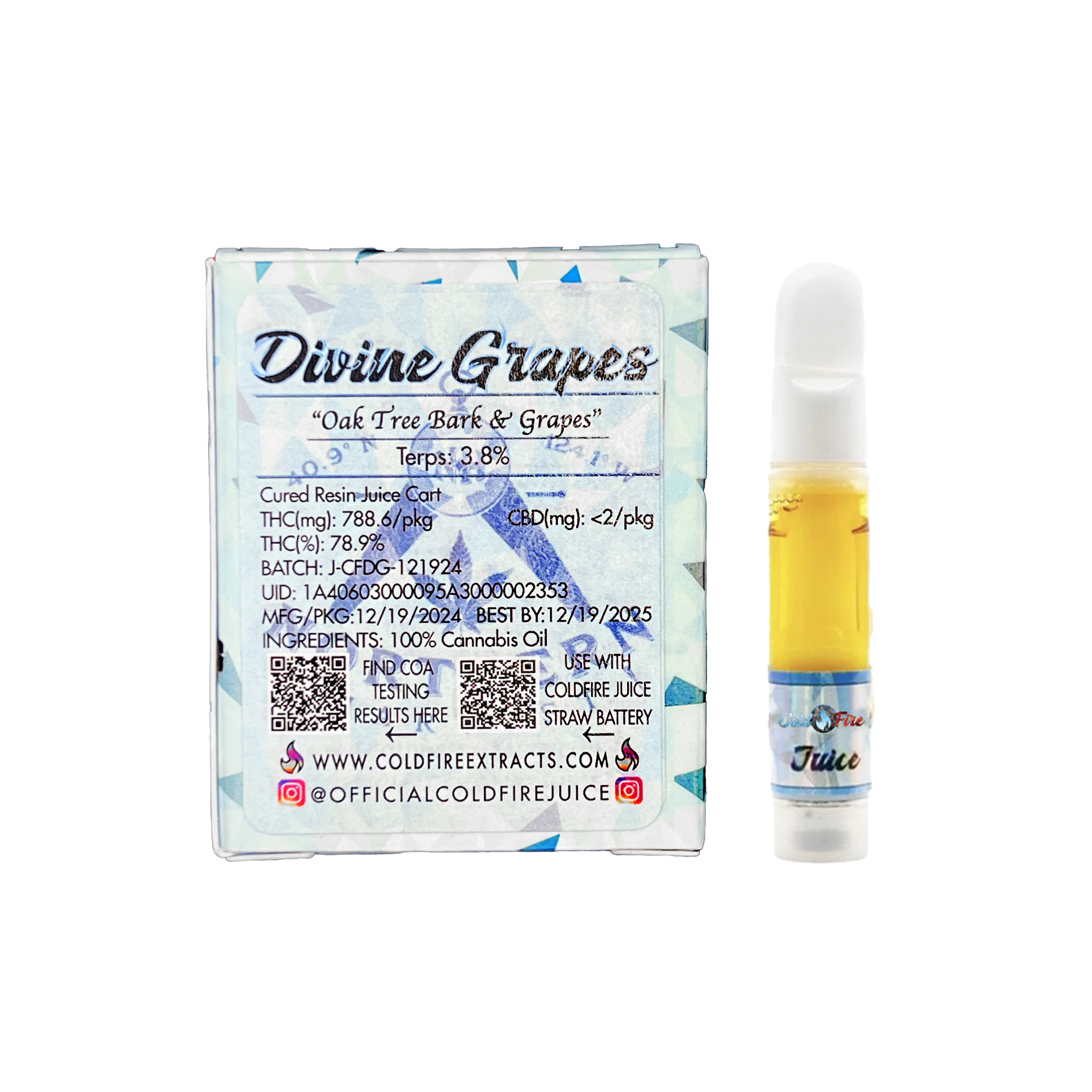 COLD FIRE - ColdFire x Northern Harvest Divine Grapes Live Juice Cartridge 1.0g Main Image