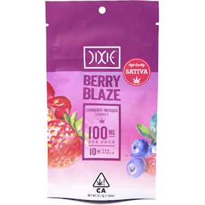 Dixie - Berry Blaze 100mg 10 Pack Gummies - Dixie