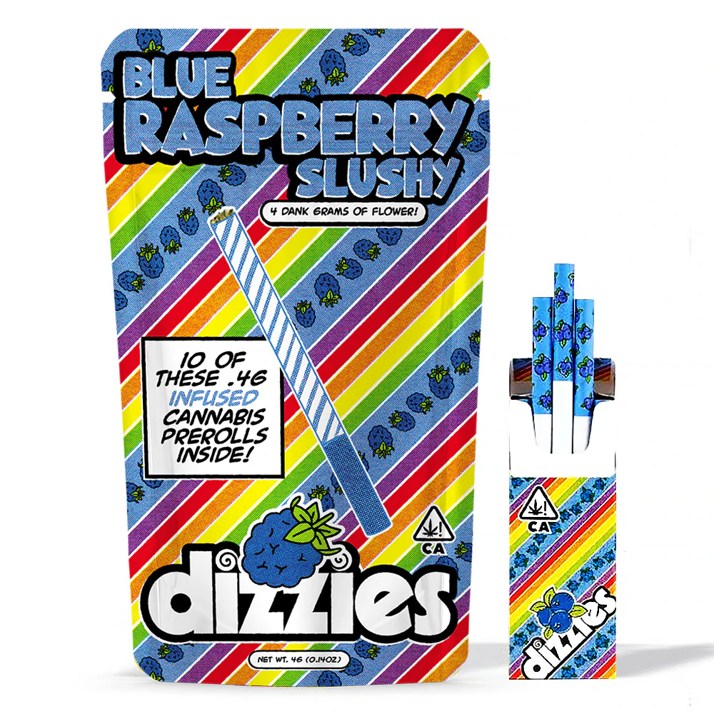 Dizzies - Blue Raspberry Slushy 10pk Infused Preroll (4g) Main Image