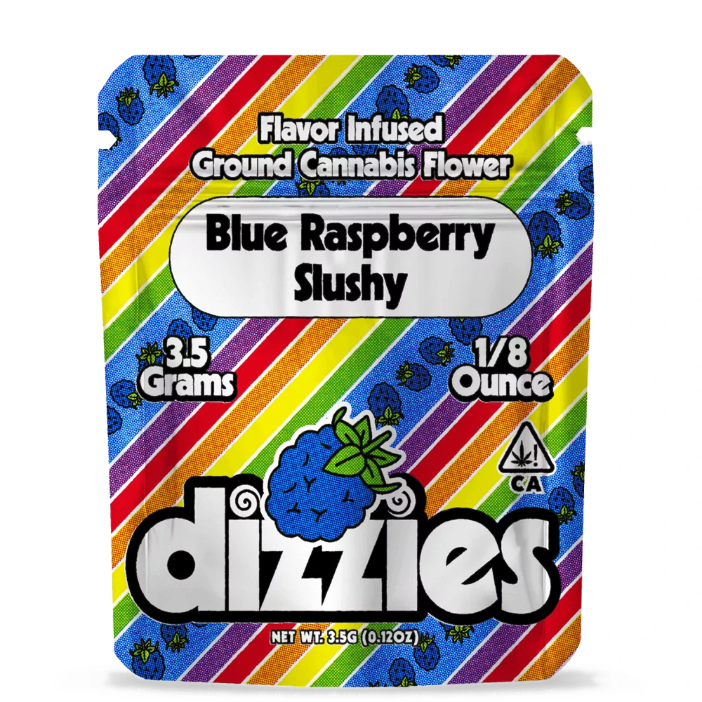 Dizzies - Blue Raspberry Slushy Infused Ground Flower (Eighth) Main Image