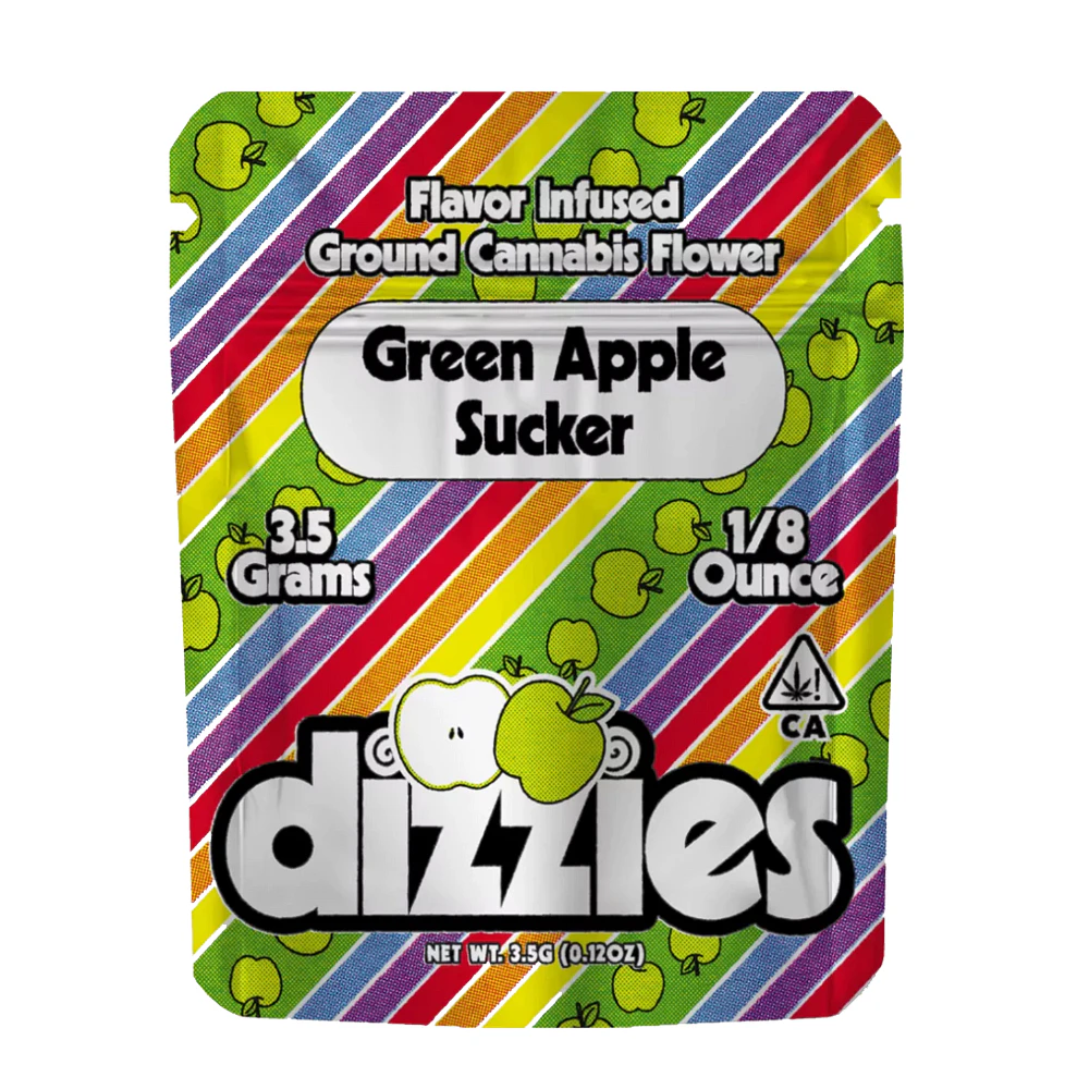 Dizzies - Green Apple Sucker Infused Ground Flower (Eighth) Main Image