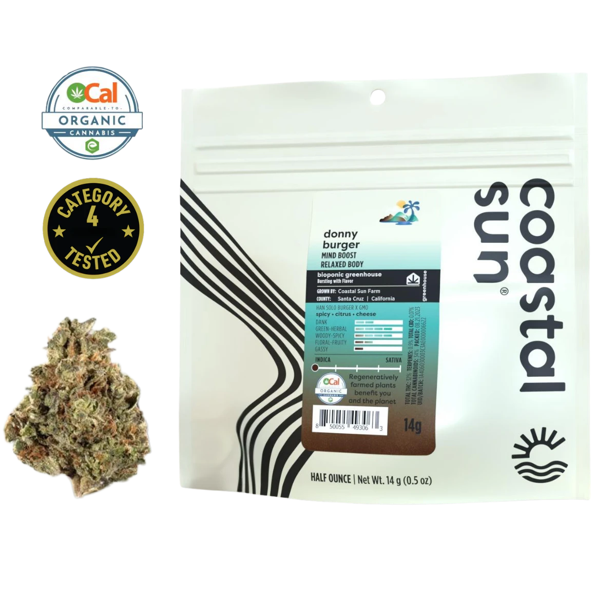 Coastal Sun - Donny Burger (I) | 14g Mylar Greenhouse Flower | Coastal Sun Main Image