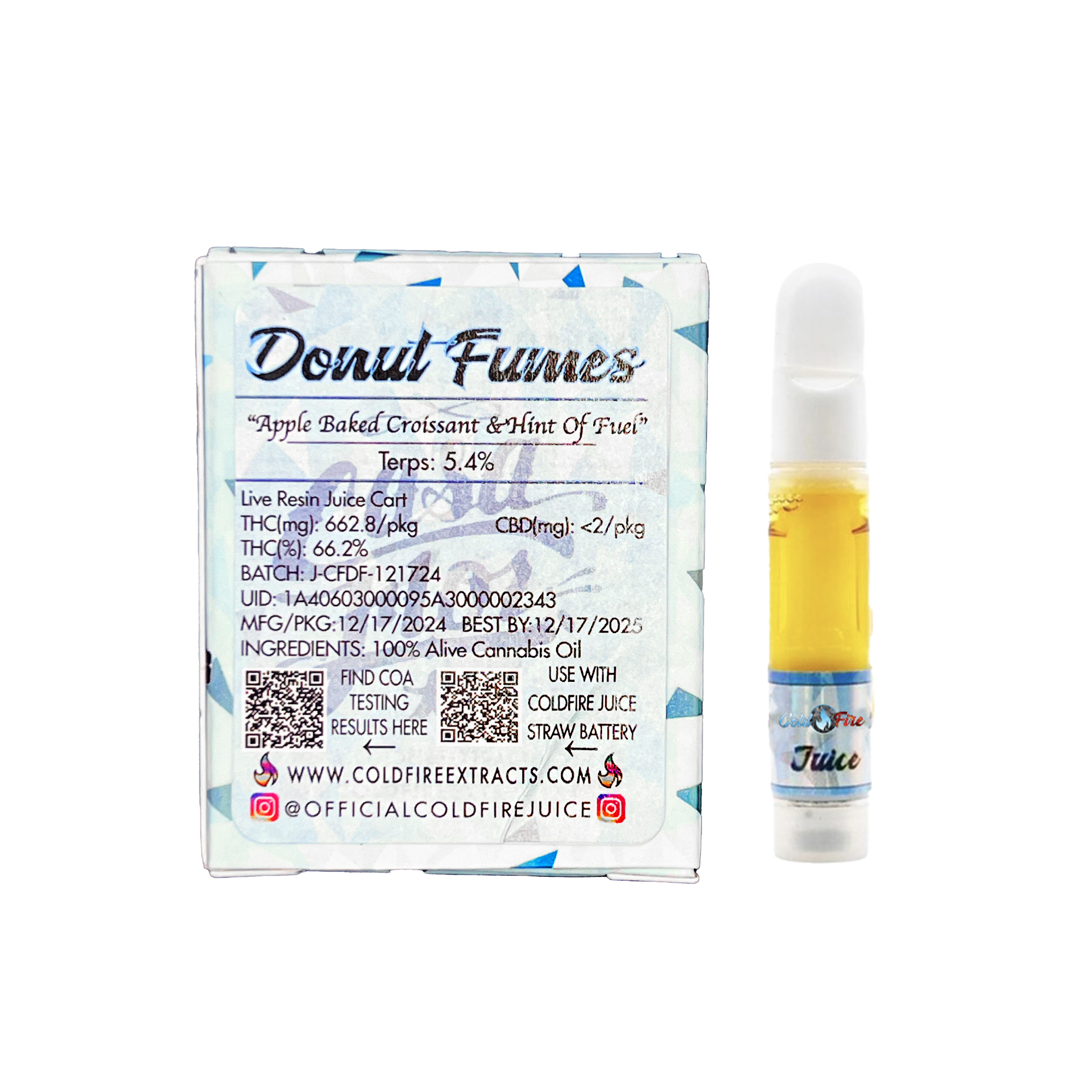 ColdFire x Casa Flor Donut Fumes Live Juice Cartridge 1.0g