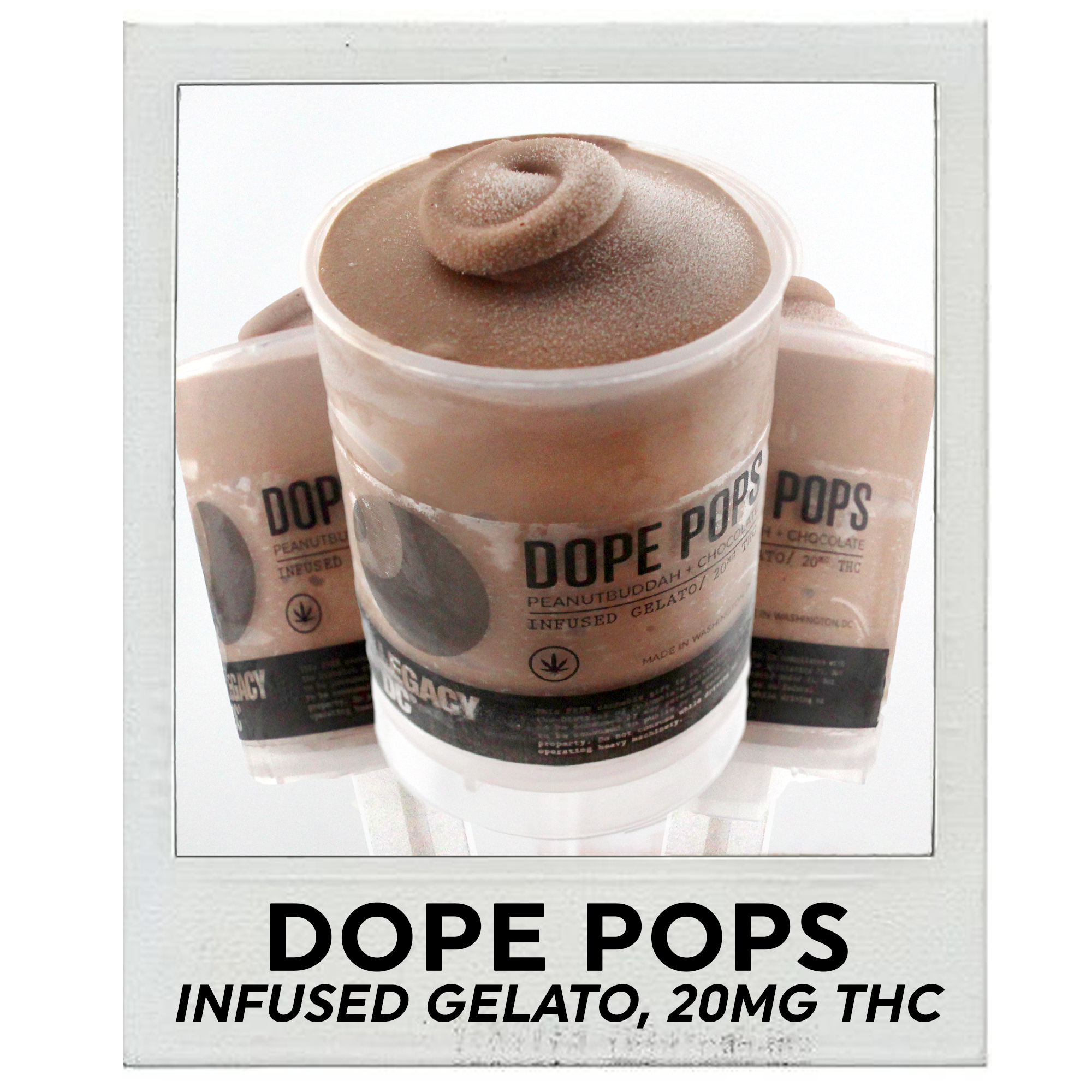 DOPE POPS - Peanut Buddah Chocolate - Infused Gelato - 20mg
