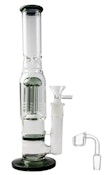10" Double Perk Straight Tube Bong