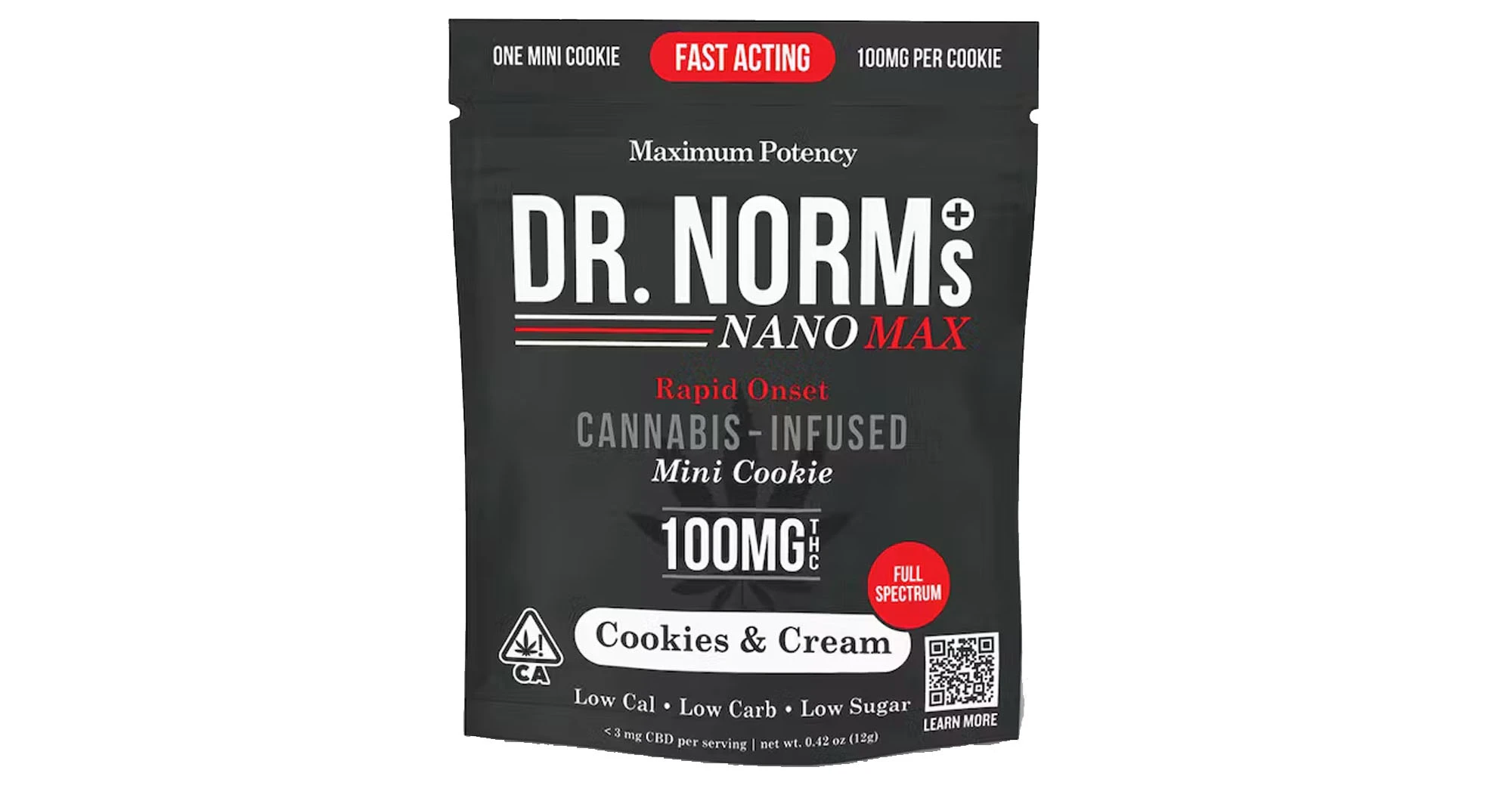 Dr. Norm's - Dr. Norm's - Cookies & Cream NANO Max Cookie - 100mg Main Image