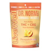 Dr. Norm's - 100mg - 1:1 THC:CBG Gummies - Pineapple Peach