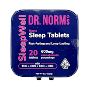 Dr Norms - Sleep Well Nano Tablets - THC:CBN:CBD:CBG - 20pk - 200mg