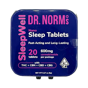DR. NORM'S - Dr Norms - Sleep Well Nano Tablets - THC:CBN:CBD:CBG - 20pk - 200mg