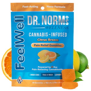 DR. NORM'S - Dr. Norm's - 100mg - 10ct FeelWell Gummies - Citrus Breeze