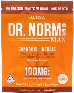 DR NORMS - [DR. NORM'S] Single Cookie - 100mg - Peanut Butter Chocolate Chip (S)