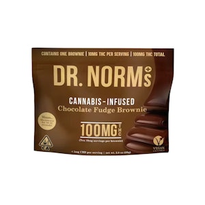 DR. NORM'S - CHOCOLATE FUDGE BROWNIE 100MG - DR. NORMS