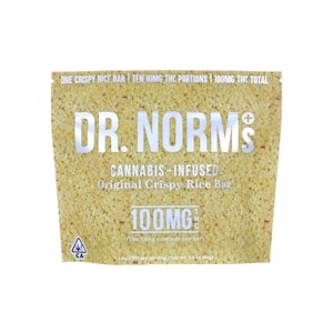 DR. NORM'S - ORIGINAL RICE KRISPY BAR 100MG - DR. NORMS