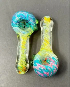 Dragon Cartel - Dragon Cartel - 4 in. Heavy Full Frit Art Hand Pipe